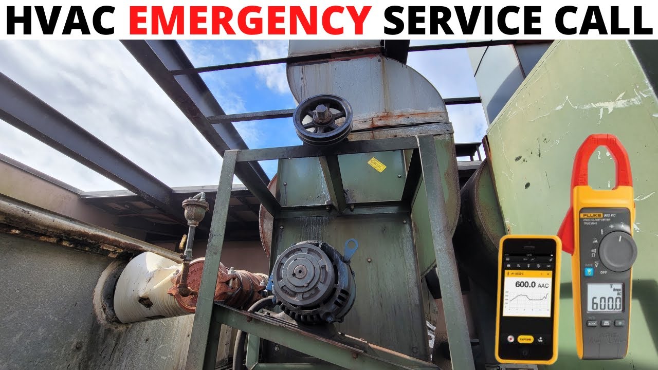 HVAC Service Call: Belt Driven Centrifugal Exhaust Fan Not Working (Broken Pillow Block Bearings)