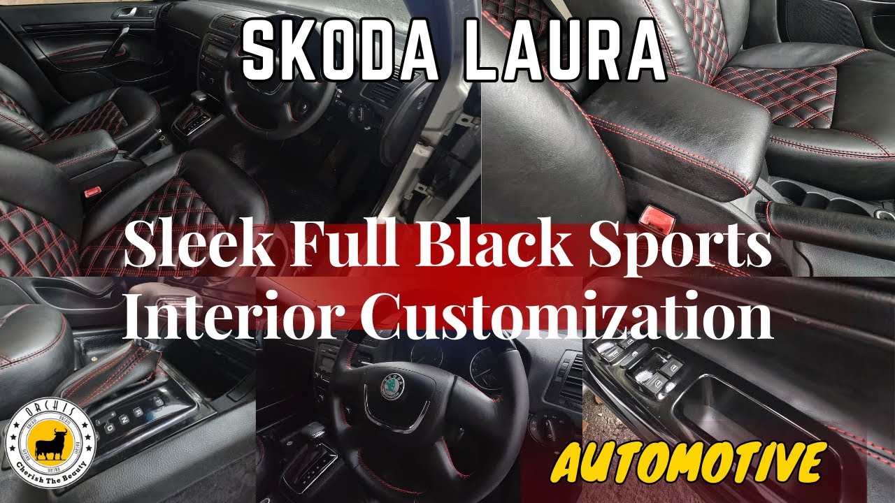 Skoda Laura Stunning Full Black Beauty Interior Customization!🖤ORCHIS