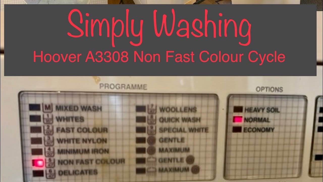 Hoover A3308 Simply Washing, Non Fast Colour Cycle