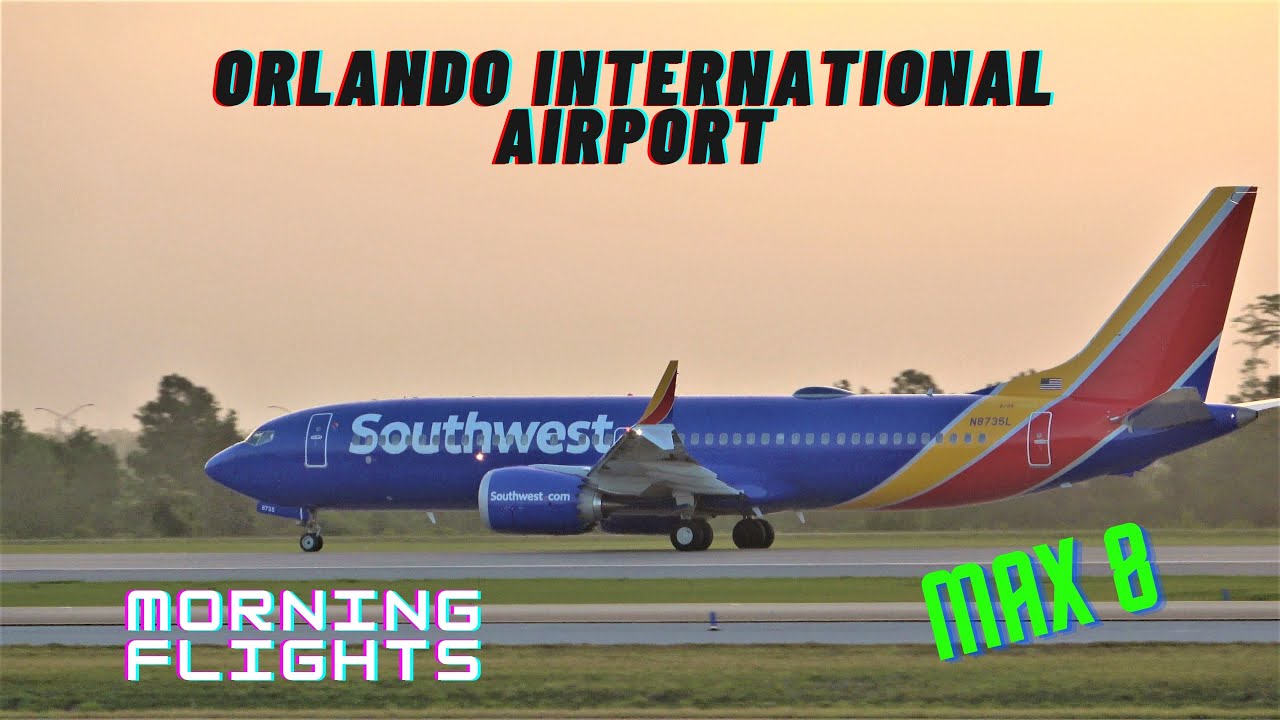 [4K] PLANE SPOTTING Morning Flights (2) SOUTHWEST MAX 8 ORLANDO INTERNATIONAL AIRPORT (MCO) 4/12/21.