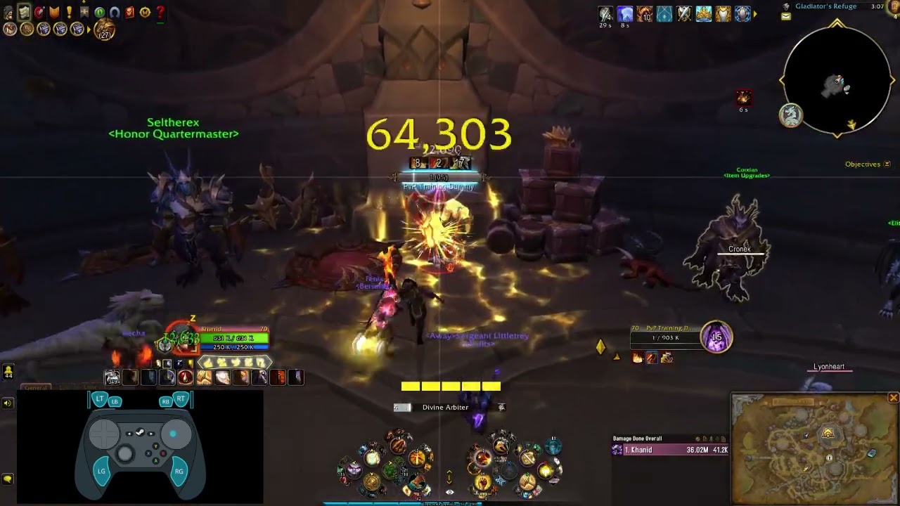 WoW Dragonflight Steam Controller ConsolePort Directional Auto-Targeting  Demo