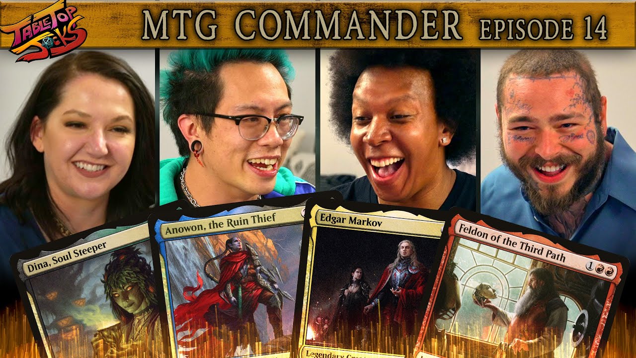 Commander Gameplay: POST MALONE v Crim v PurplePuffin v Blackneto | MTG Commander Gameplay ep 14