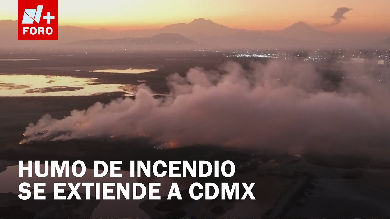 Incendio forestal en el Bordo de Xochiaca hoy 17 de febrero