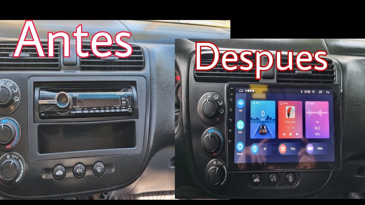 ✅️ Instalar rradio de pantalla a un honda civic(2001-2005)