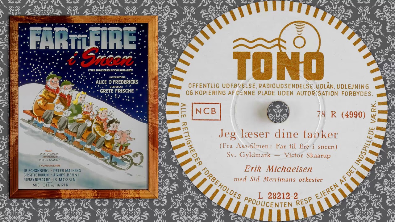 Jeg læser dine tanker - Erik Michaelsen - Far til fire i sneen - 1954