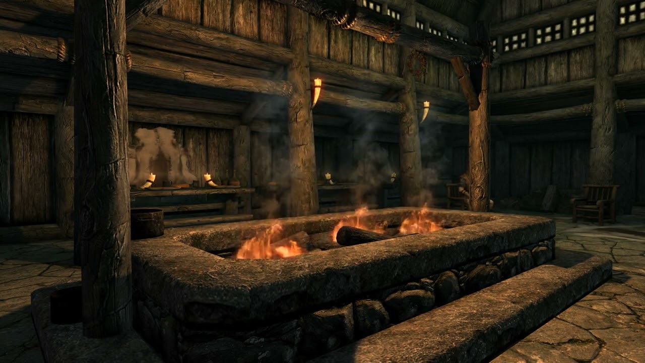 Skyrim - Warm Tavern Fire & Music