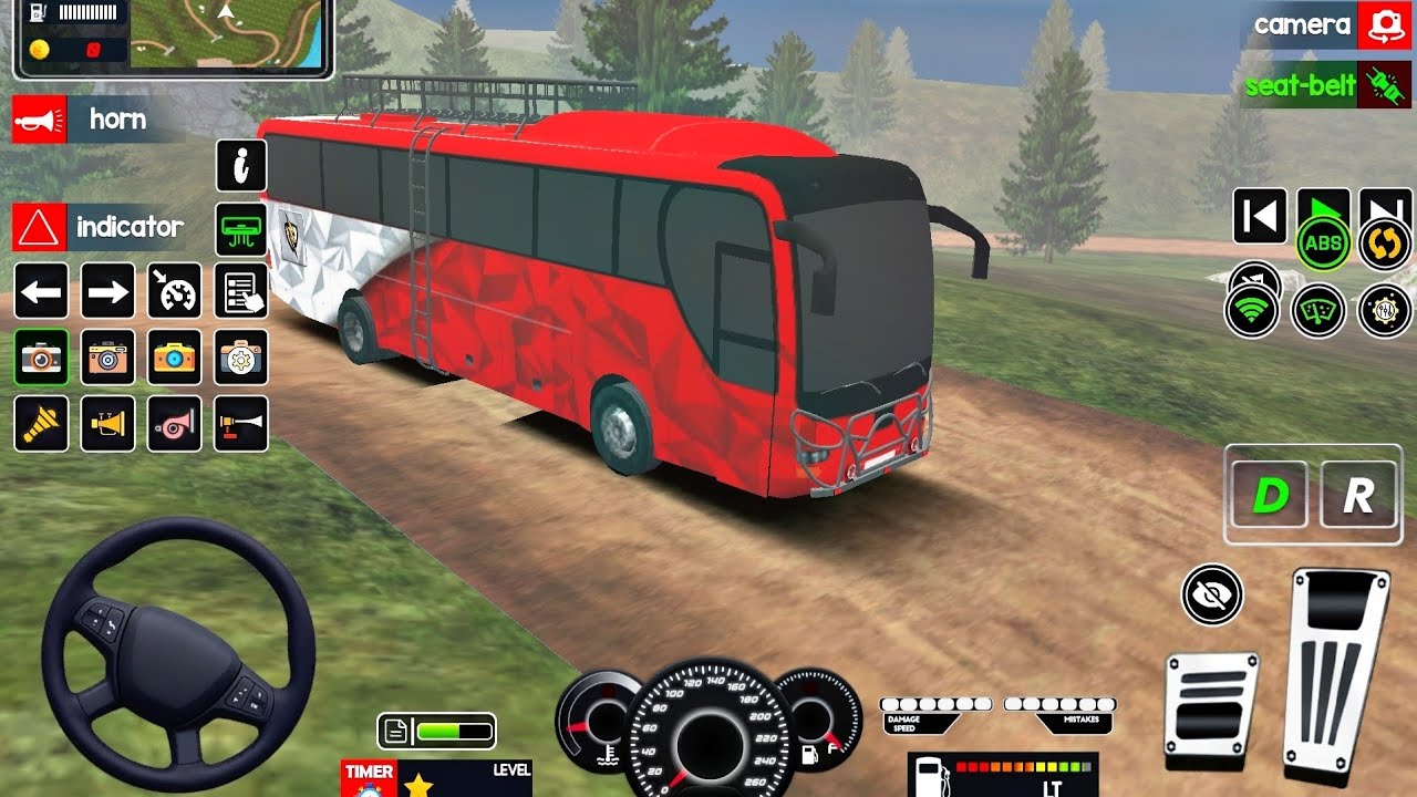Real AC Coach Bus Realistic Driving In Game | Bus Games : City Bus Coach | Android Gameplay 