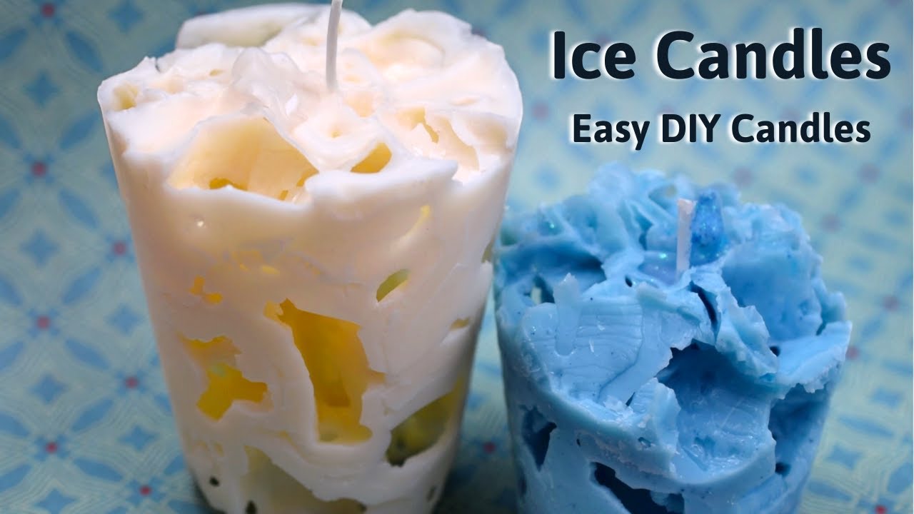DIY Ice Candle // Candle Making at Home for Beginners // DIY Candle Making
