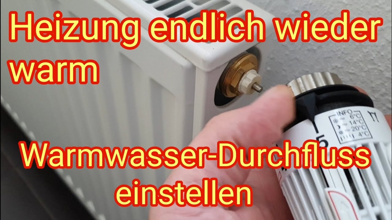 Heizung wird nicht warm? Heizkörper Durchfluss einstellen, Voreinstellbares  Thermostat-Ventil