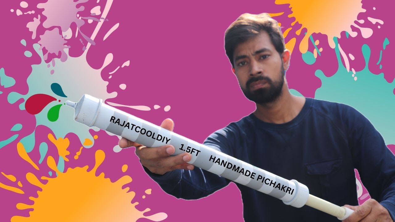 Holi Feastival High Pressure Pichkari DIY from PVC pipe only ₹50 | How to make water 💦 gun 🔫 at Home
