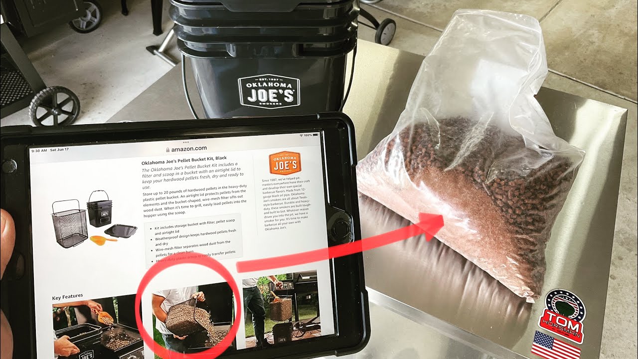 How To Remove Wood Dust From Wood Pellets! / Oklahoma Joe’s Pellet Bucket Kit with Filter, Awesome!
