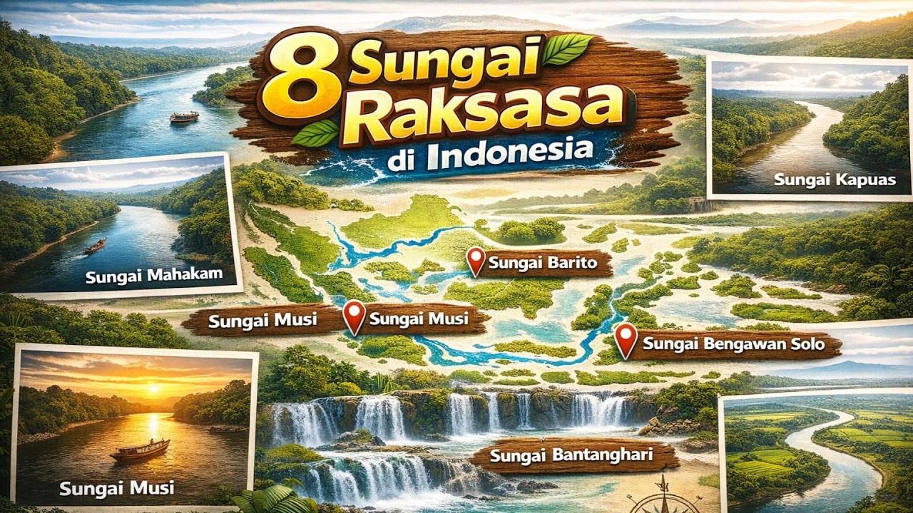 8 Sungai Terbesar di Indonesia, Salah Satunya Begitu Luas hingga Terlihat Menutupi Bumi #sungai