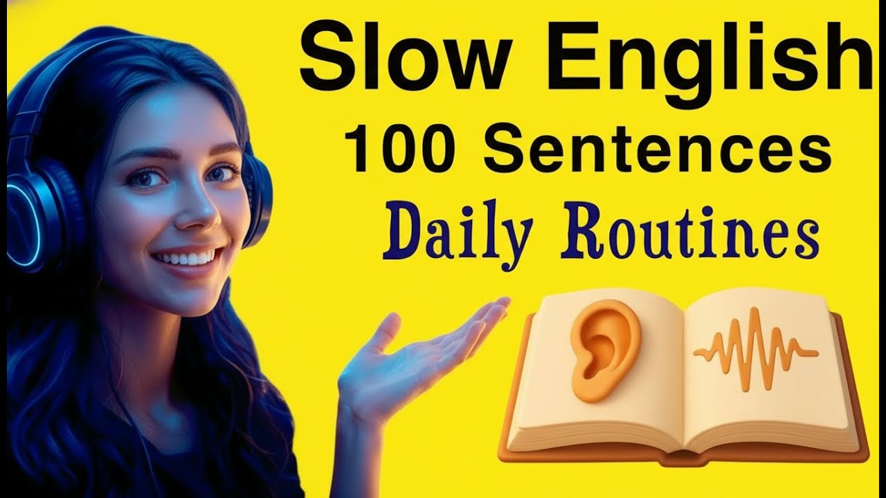 100 Daily Routine English Sentences | Slow Listening & Speaking Practice (A1–A2) | English Podcast