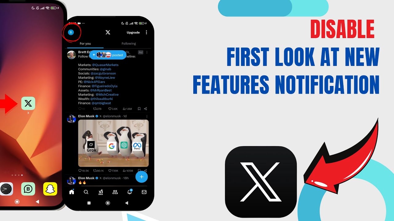 Disable First Look At New Features Notification On X. |Technologyglance