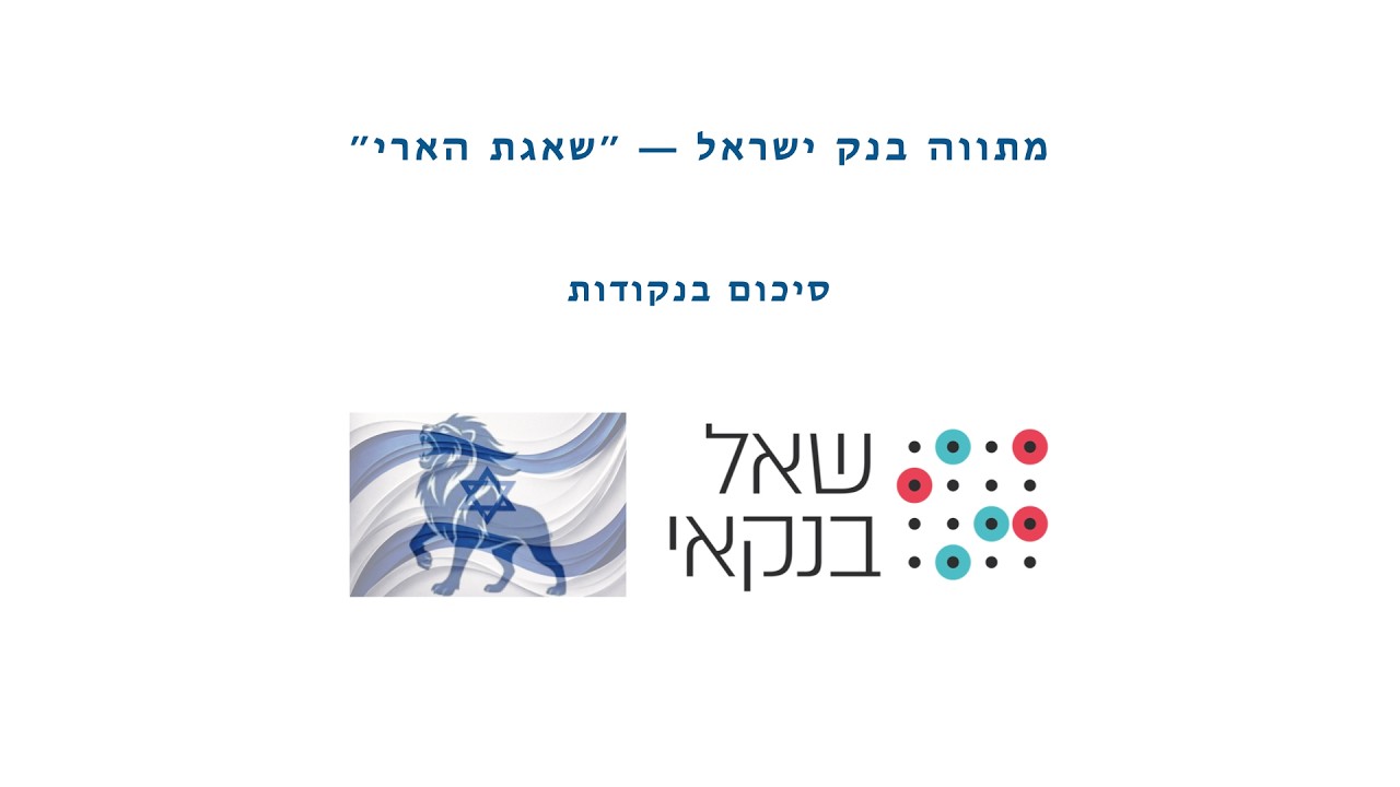 מתווה בנק ישראל שאגת הארי.