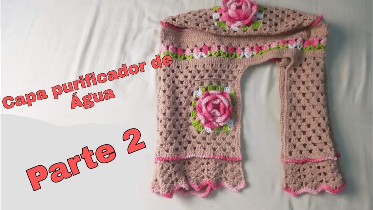 Capa para purificador de Água em crochê - parte 2