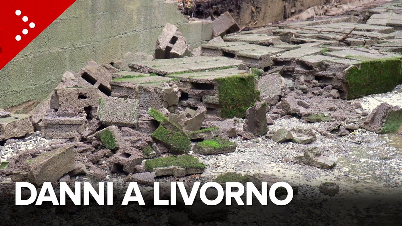Maltempo a Livorno, famiglie isolate dopo il crollo di un muro: 