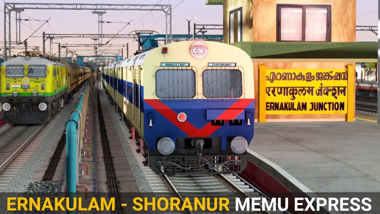06018 Ernakulam - Shoranur Memu Express | Train Simulator | Indian Train | Rail Road Games