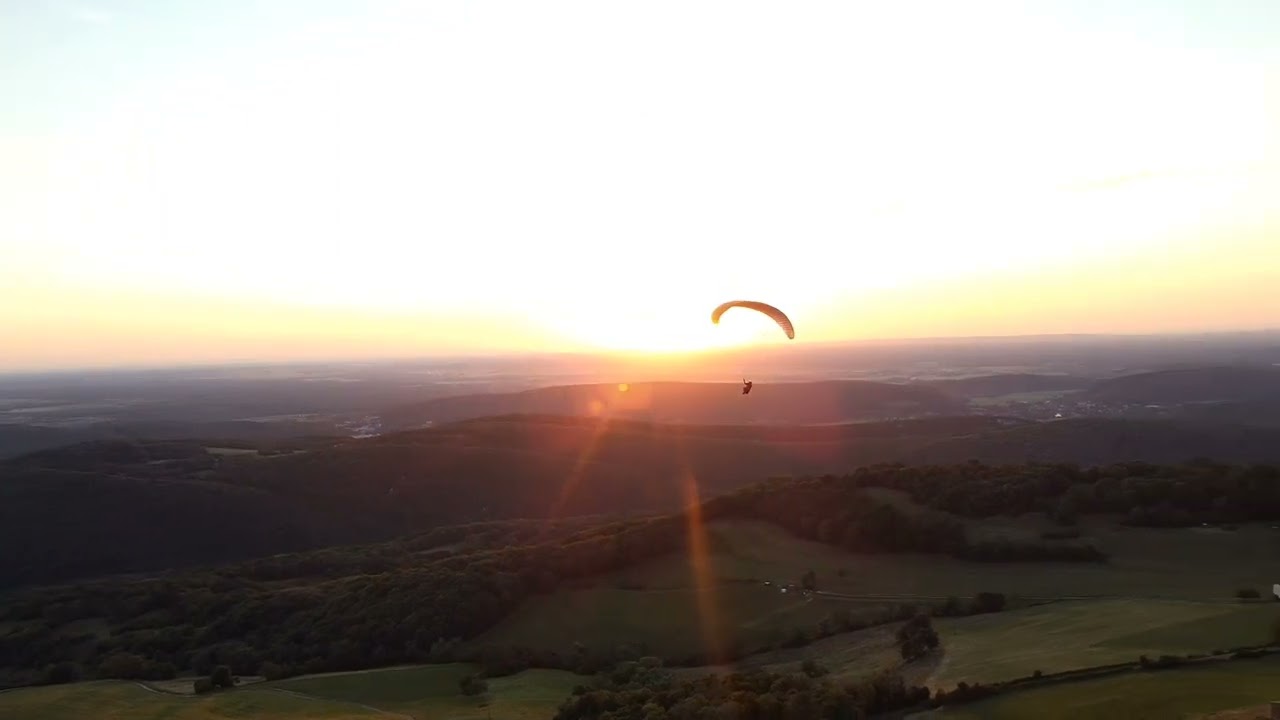 Relaxing Sunset Paragliding at Poupet (Jura, France)
