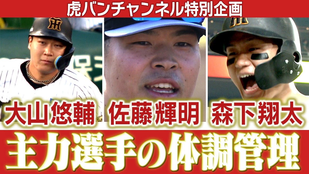 【虎の体調管理】長いシーズンを戦ううえで大切な体調管理。阪神が誇る主砲3人の気になる体調管理を聞いてみました！阪神タイガース密着！応援番組「虎バン」ABCテレビ公式チャンネル