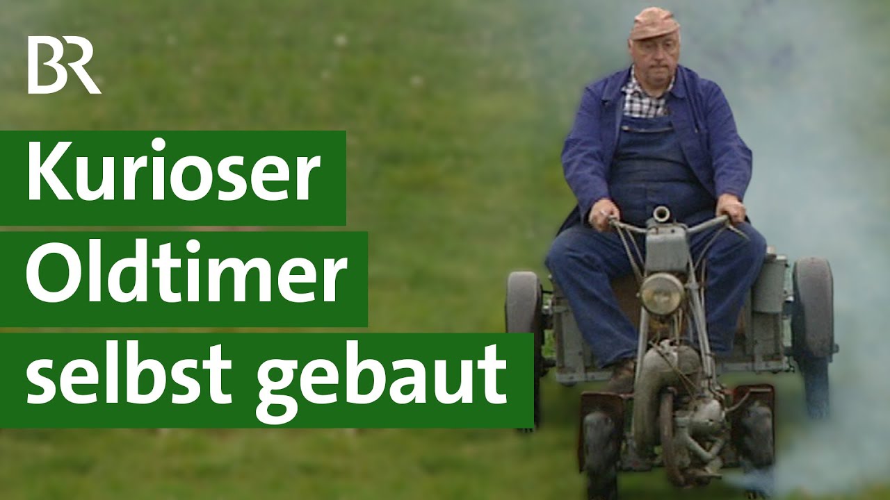 Selbst gebaut: Einachser Landmaschine Marke Eigenbau vom Bastler, Oldtimer Traktor | Unser Land | BR
