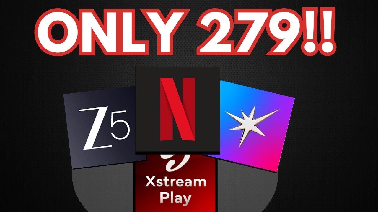 Netflix, Hotstar & Zee5 for ₹279?! Stop Wasting ₹750 on OTTs