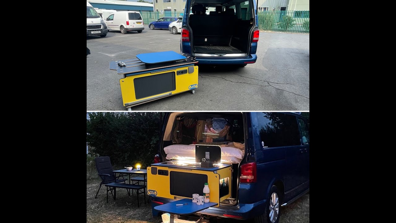 VW  Caravelle van campervan bed system with a Slidepod