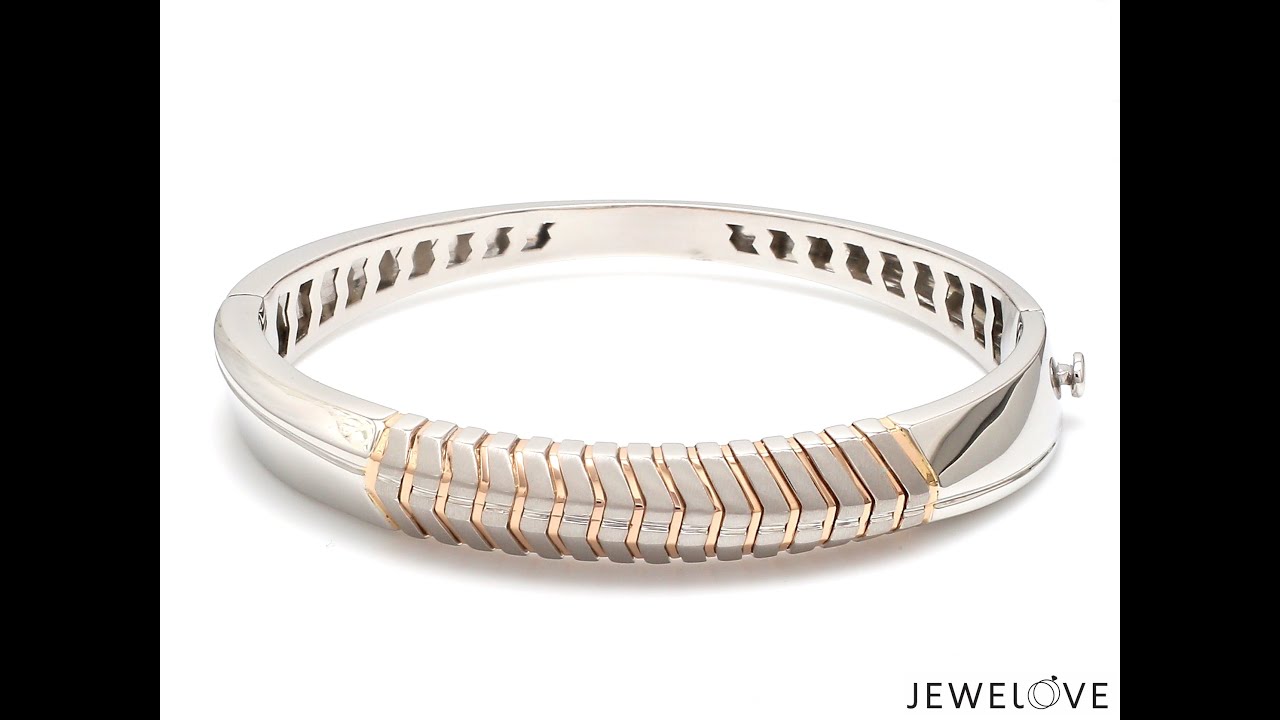 Men of Platinum | Designer Platinum Kada with Rose Gold for Men JL PTB 1193 - Jewelove