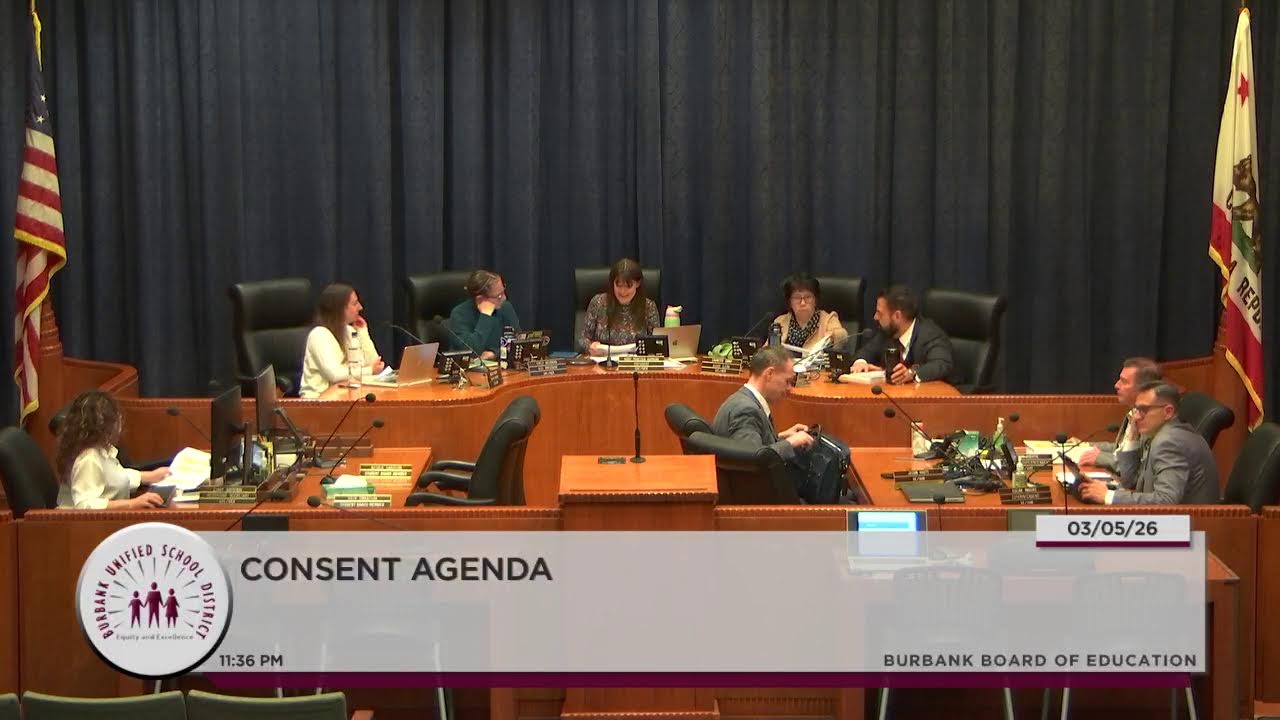 Burbank Board Of Education Meeting- March 5, 2026