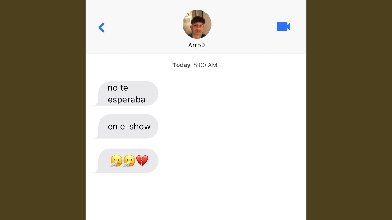 no t esperaba en el show