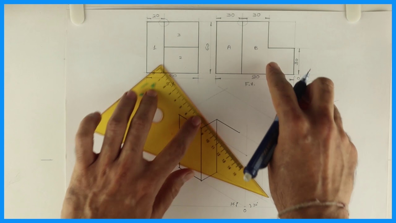 How to make an isometric block with floral foam - 9 | Isometric view | Engineering Graphics