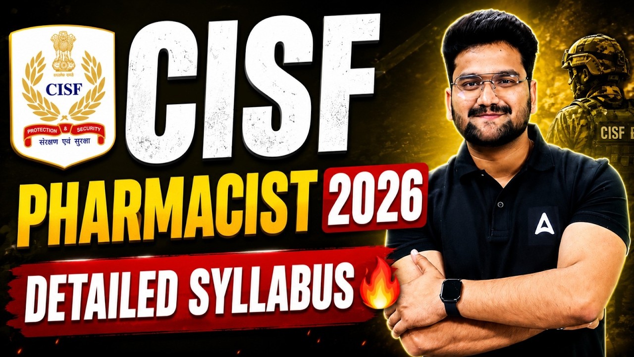 CISF Pharmacist 2026 Syllabus | CISF Pharmacist Syllabus | CISF Pharmacist Strategy | By Shubham Sir