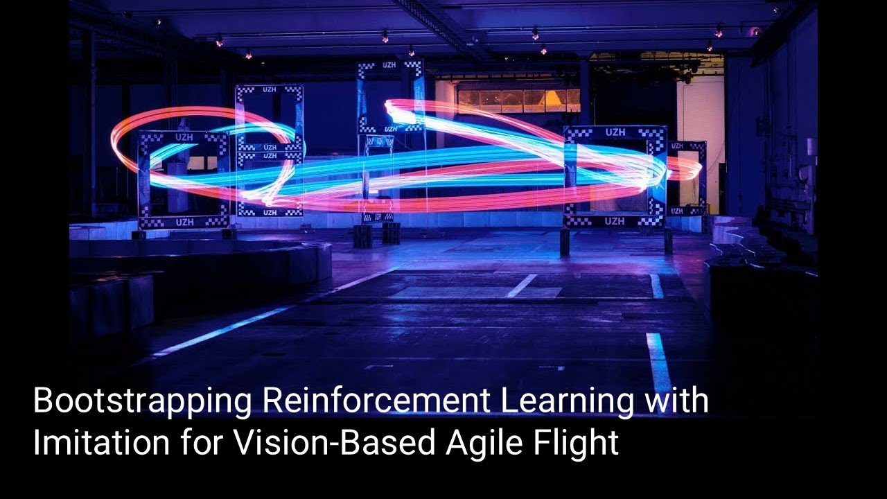 Внедрение обучения с подкреплением и имитацией для Agile Flight на основе визуального восприятия ...