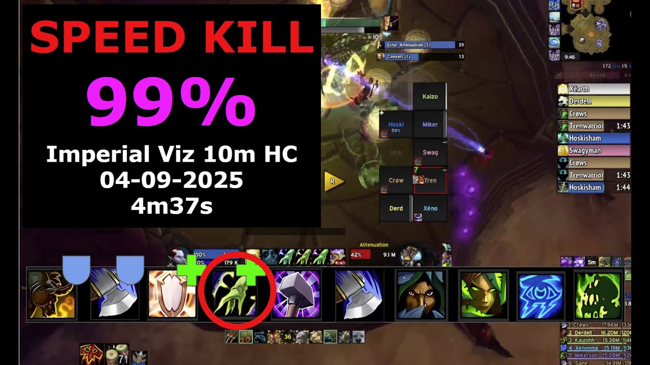 HOF 10m HC Imperial Viz Rank 4 Speed Kill | Solo Tank | Resto Sham PoV | MOP Classic Raid