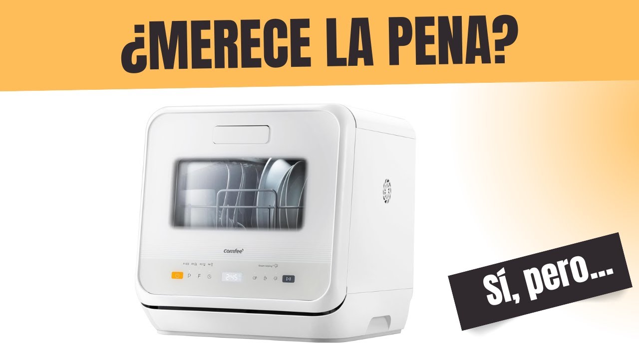 COMFEE' Lavavajillas de Encimera, Mini Lavavajillas de Sobremesa con 6 Programas