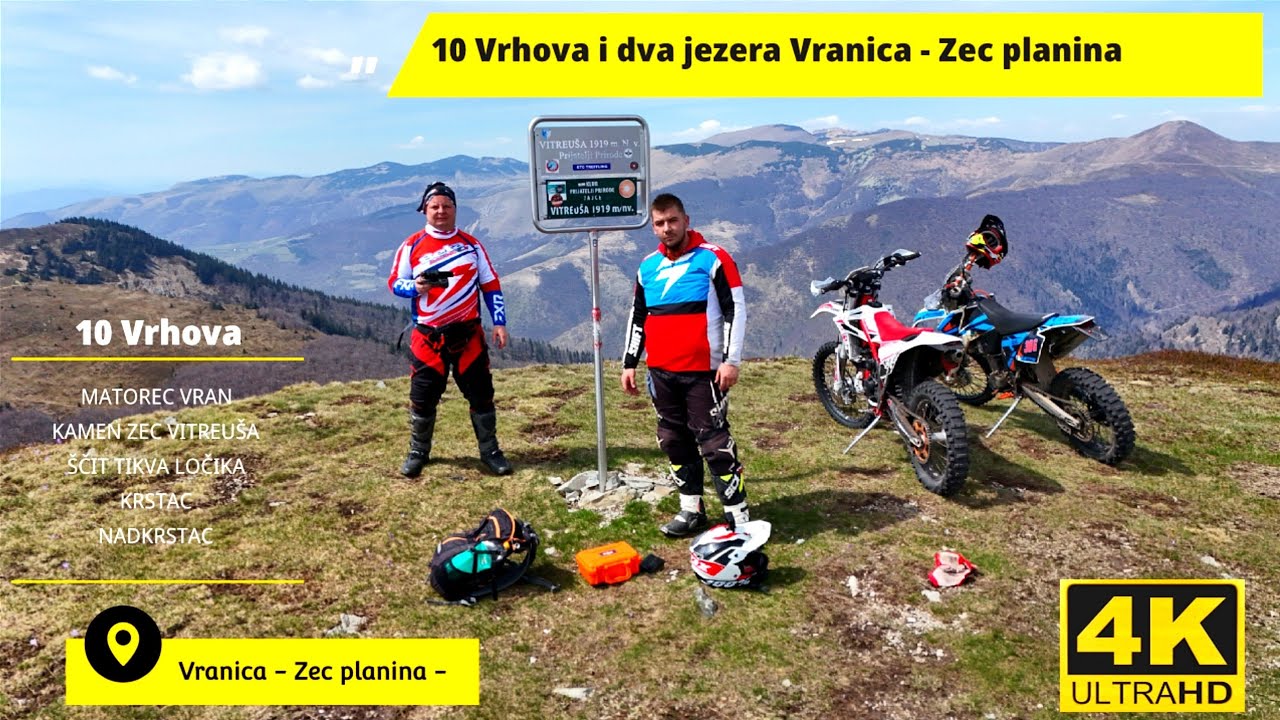 Sa motorom smo prešli 10 vrhova Vranice i Zec Planine i dva jezera...