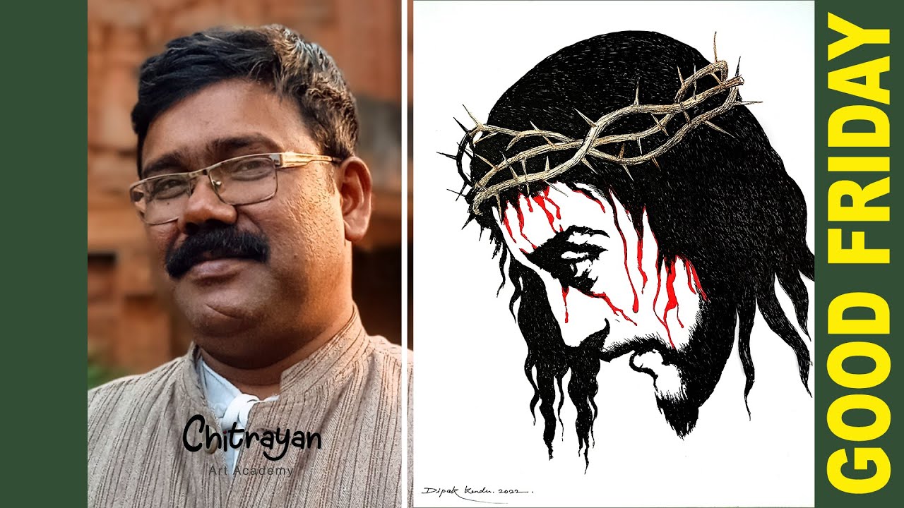 Good Friday Drawing Easy | Good Friday Drawing Step By Step | Good Friday Drawing Painting Colour