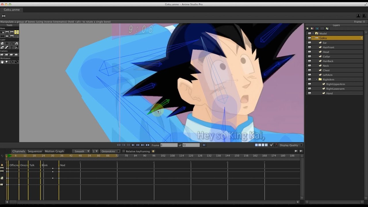 How to Create Anime - Goku Anime Studio/Moho Tutorial - Part 2