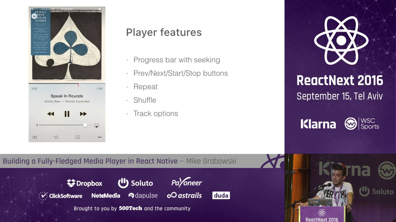 Mike Grabowski: Building a Fully-Fledged Media Player in React Native — ReactNext 2016