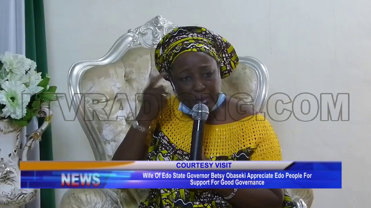 Wife of Edo State Governor Betsy Obaseki appreciates Edo People for support for good governance