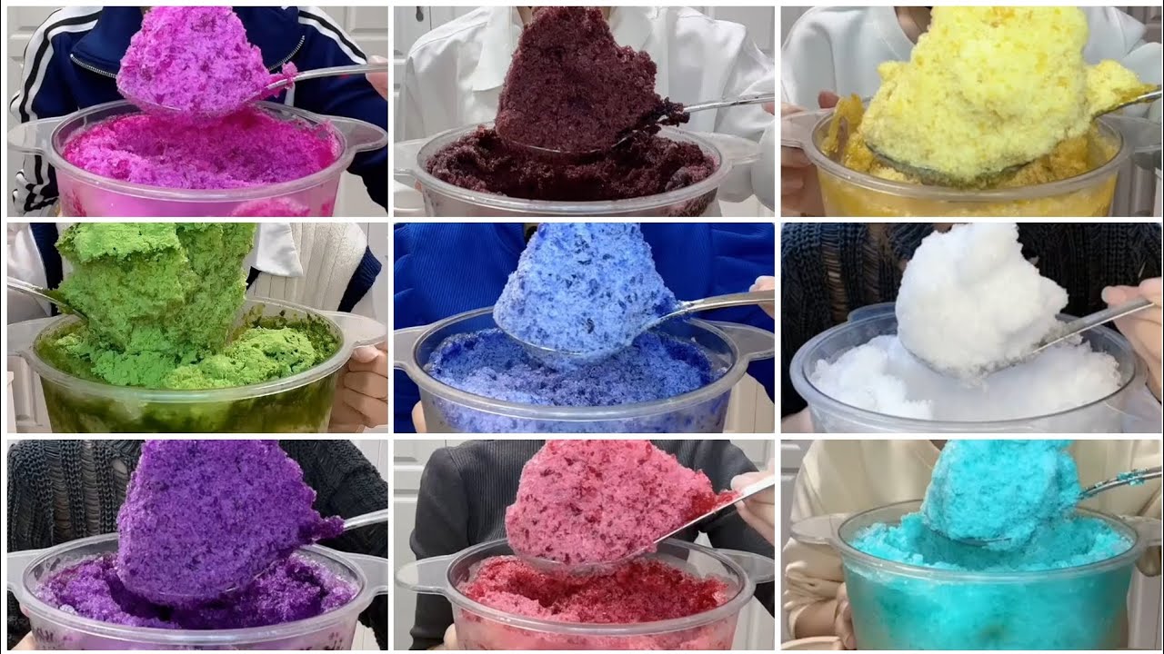 YY || SHAVED COLORFUL ICE EATING ASMR ONLY BITES
