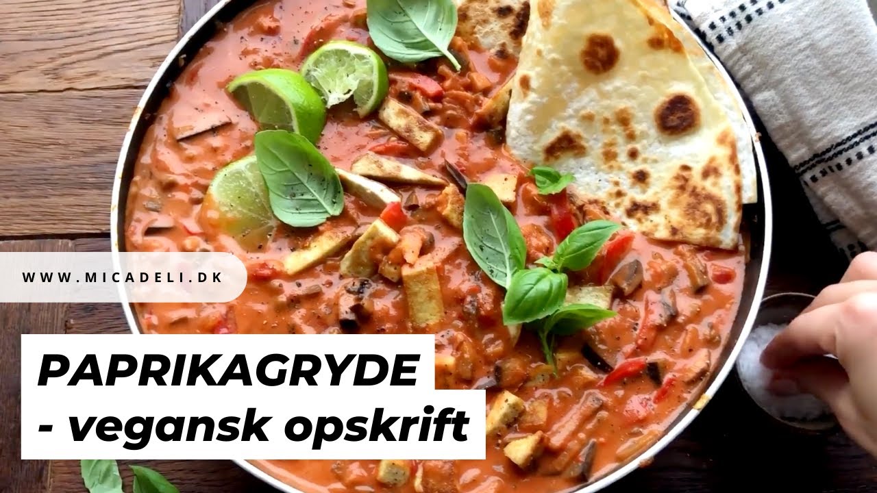 Vegansk paprikagryde p&aring; 30 min. &ndash;&nbsp;Opskrift p&aring; gryderet med gr&oslash;ntsager