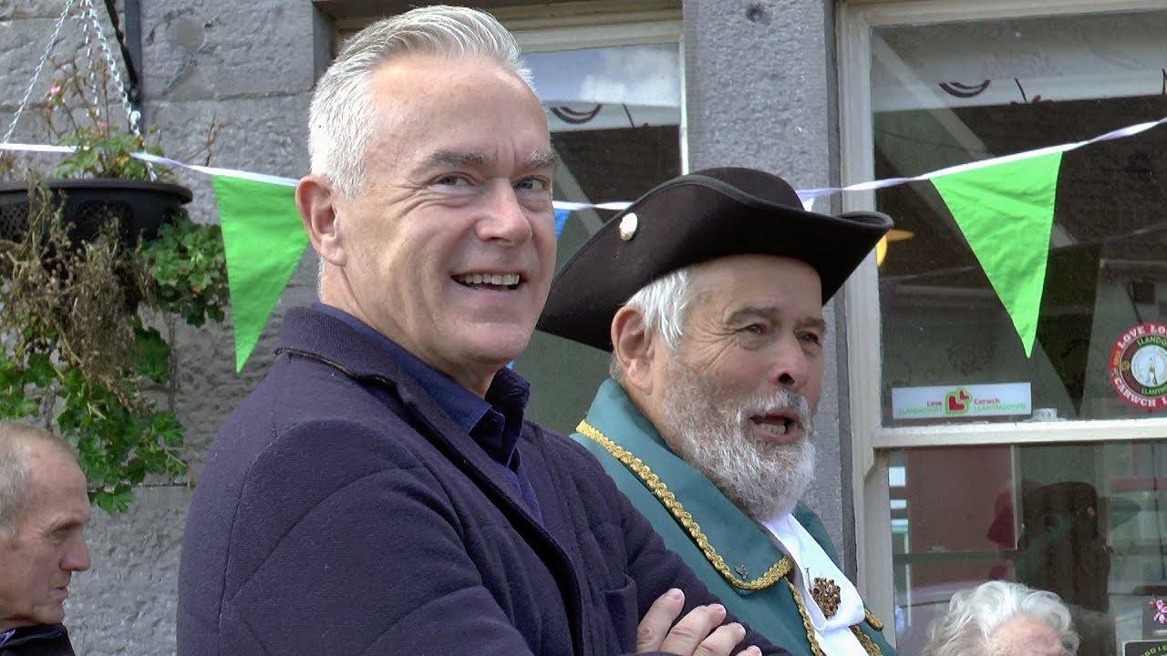 Celebrating 150th Anniversary of the Heart of Wales Line BBC's  Huw Edwards at Llandovery 23/09/2018