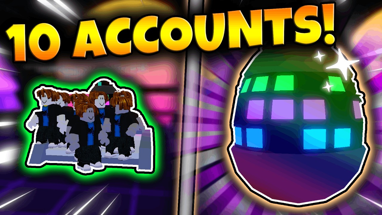 I Hatched The NEON EGG With 10 Accounts For 24 HOURS And Got THIS...-Bubble Gum Simulator Infinity