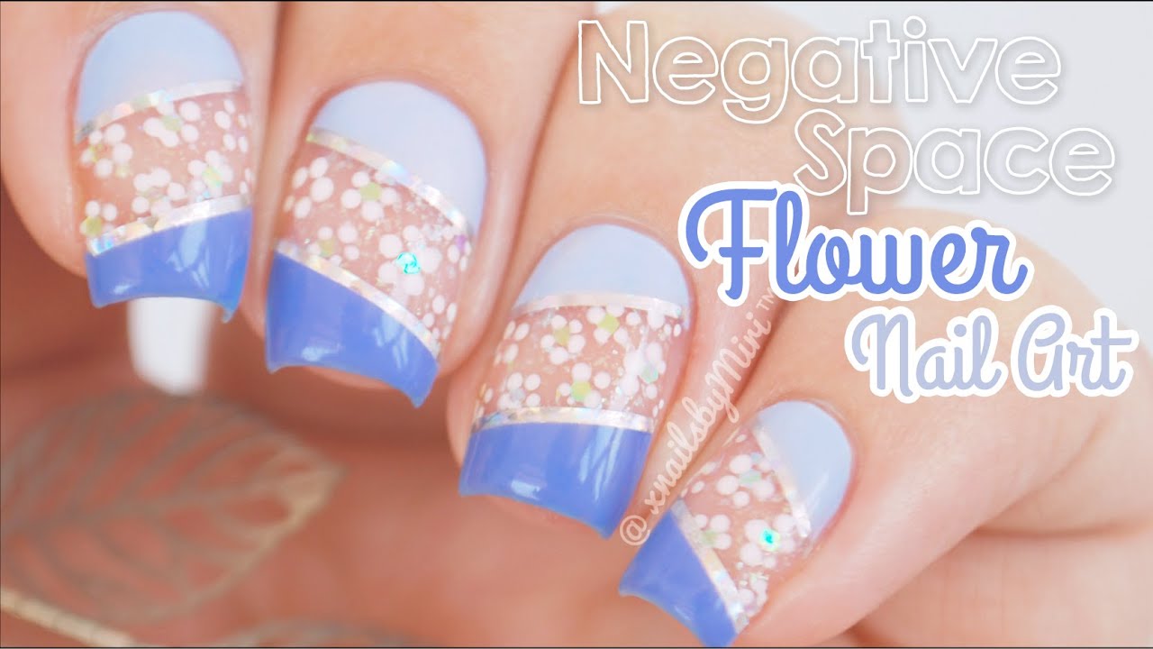 Negative Space Flower Nail Art || using the Mitty dotting tool