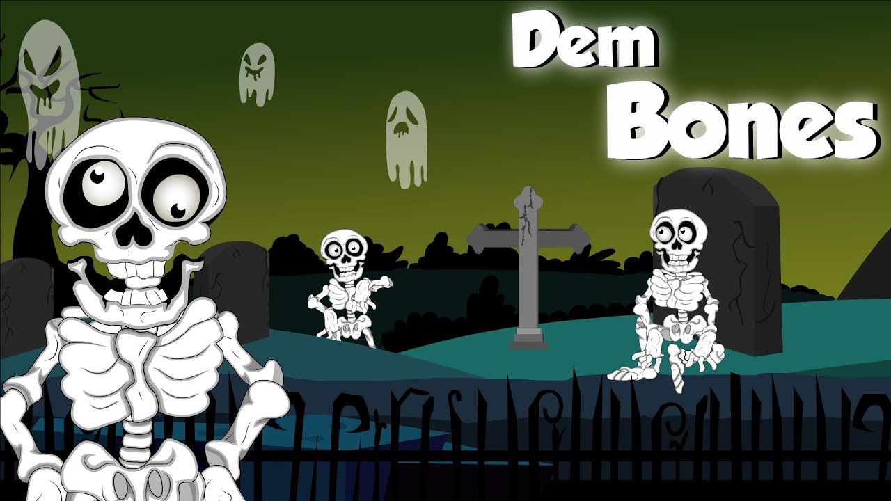 Dem Bones | The Skeleton Dance | Nursery Rhymes for Kids