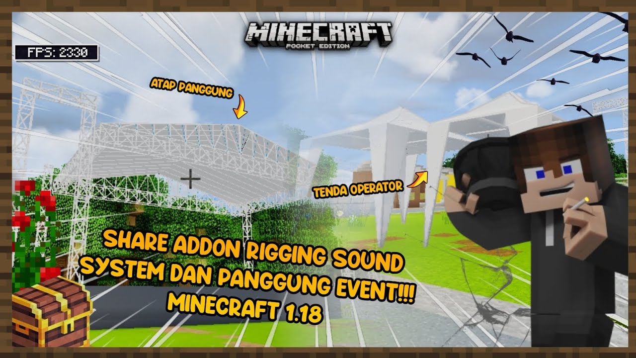 SHARE ADDON!!! - RIGGING - ATAP PANGGUNG - TENDA OPERATOR !! MINECRAFT  1.18 !!