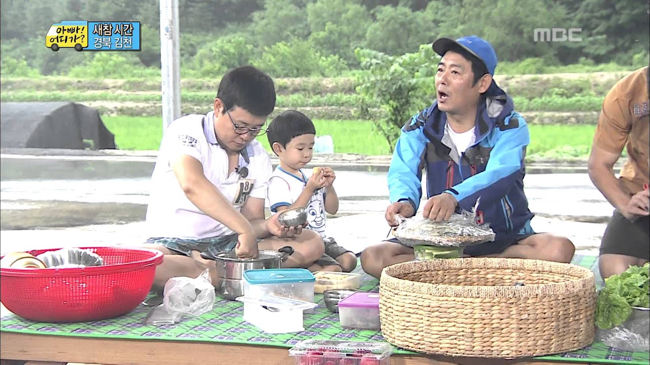 처음 본 종혁삼촌 목에 올라타는 말괄량이 빈이, 시골새참 잘먹는 아이들 #