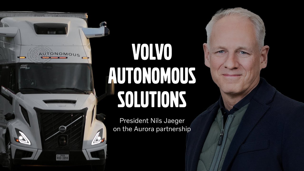 Volvo VNL Autonomous integrated with the Aurora Driver line-side