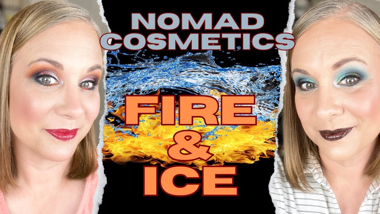 2 looks with the Nomad Cosmetics Iceland palette! Fire & ice! Color combos I've never tried before!